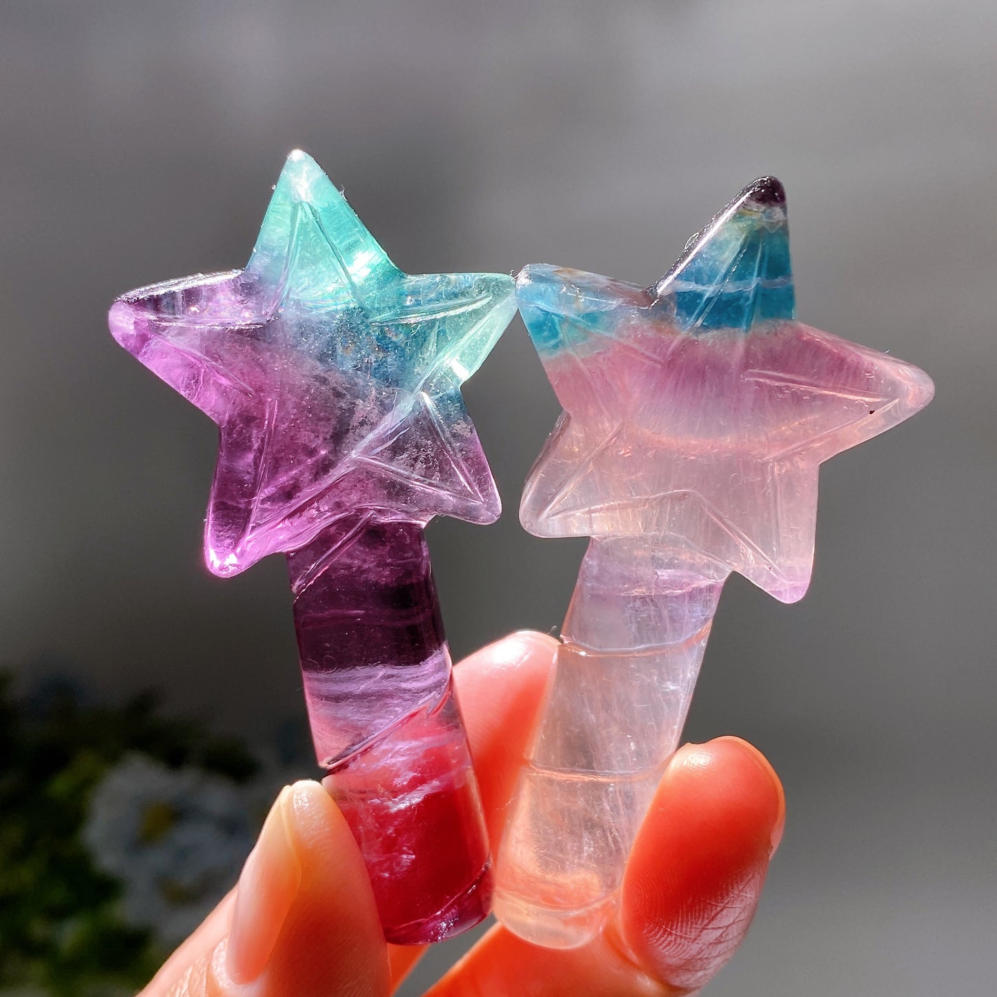 2.7” Fluorite Magic Wand Carving Crystal Healing Bulk Wholesale