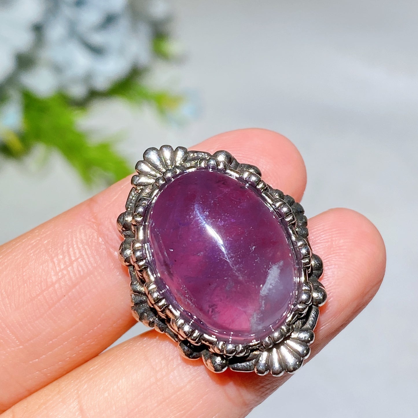 Amethyst Fire Quartz Ring Crystal Healing Bulk Wholesale