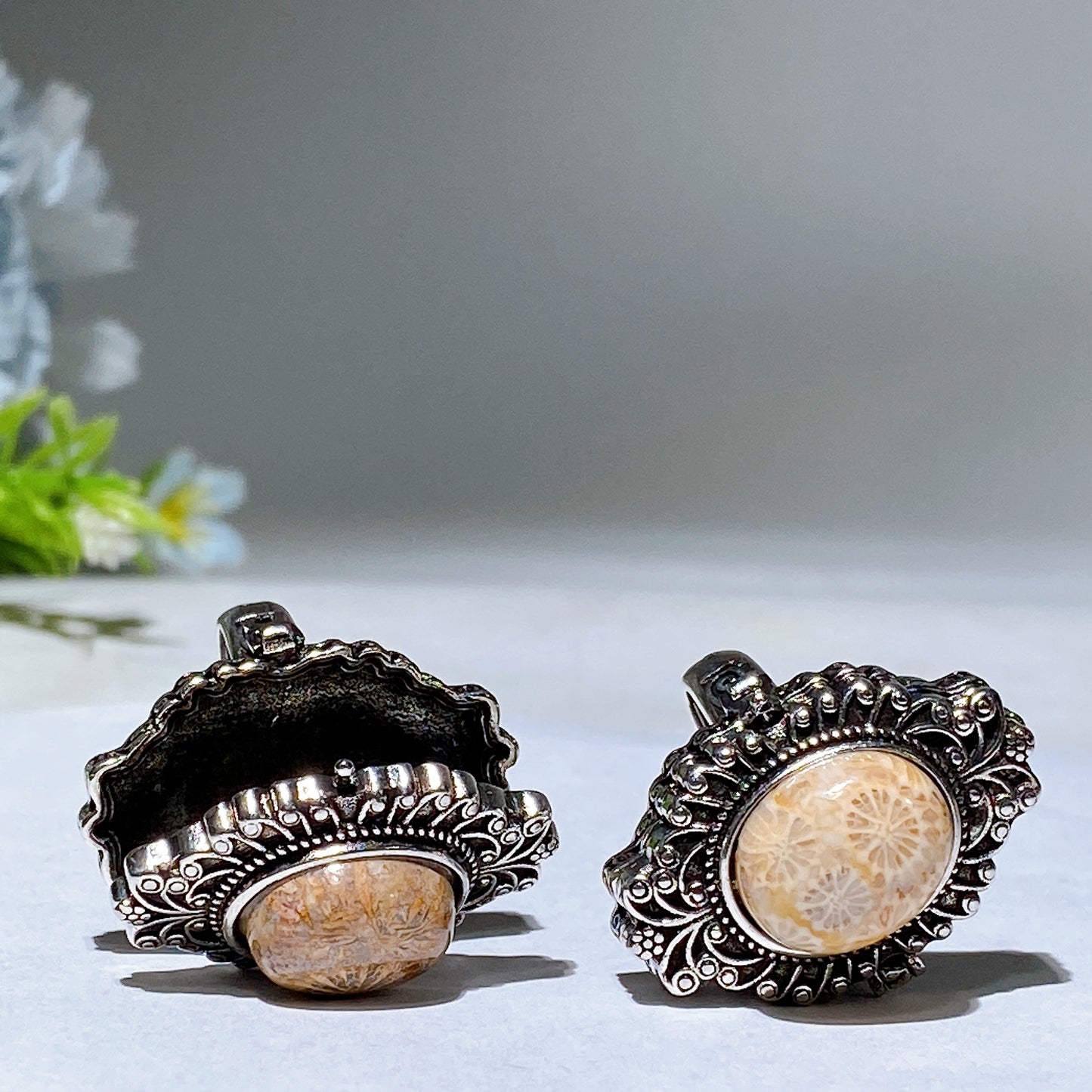 Cooper Silver Plated Crystal Poison Ring Crystal Healing Bulk Wholesale