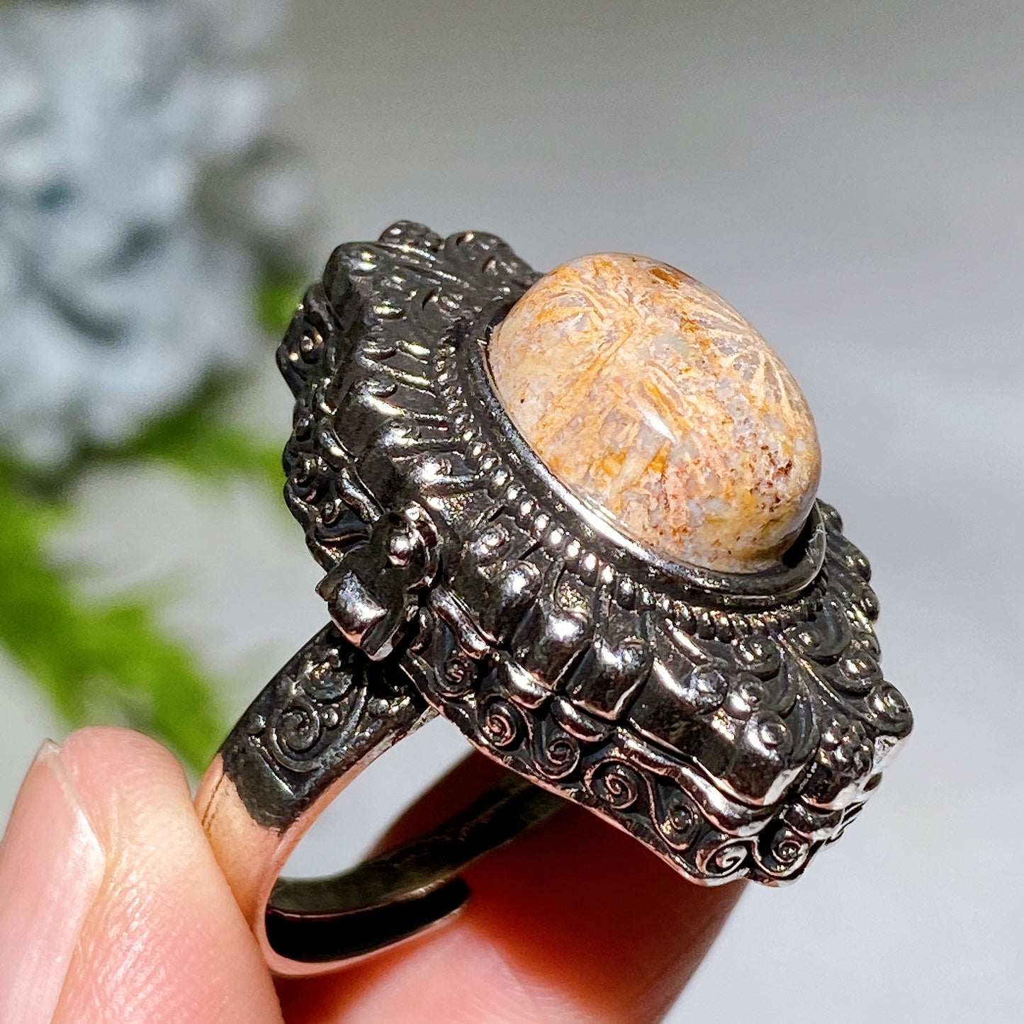 Cooper Silver Plated Crystal Poison Ring Crystal Healing Bulk Wholesale