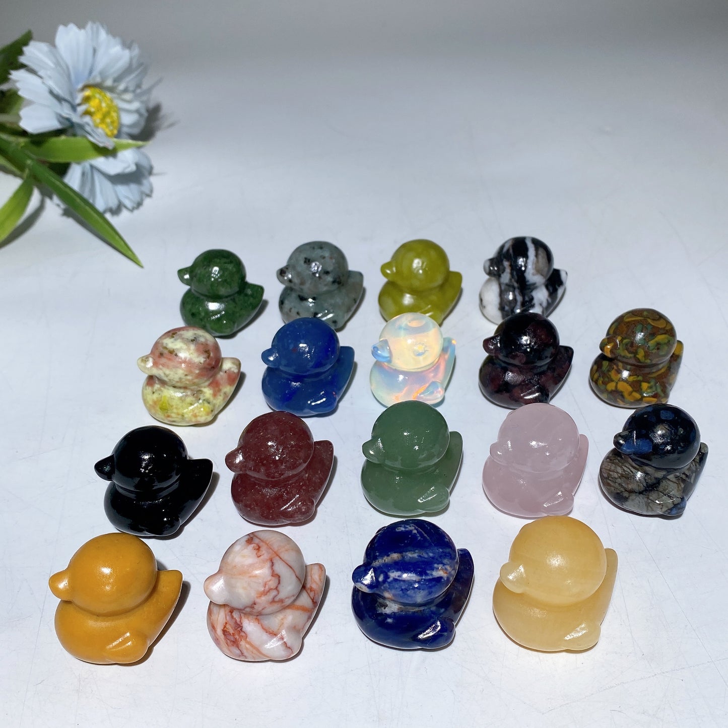 1.1" Crystal Mini Duck Carvings Bulk Wholesale
