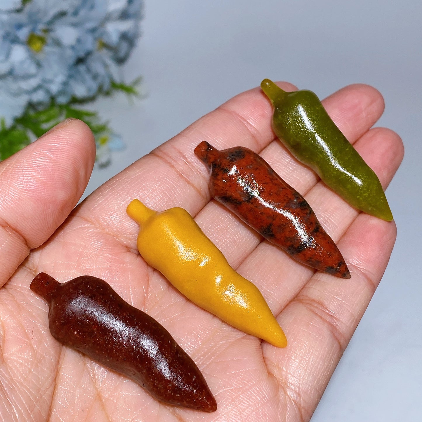 1.9" Crystal Chili Carving Crystal Healing Bulk Wholesale