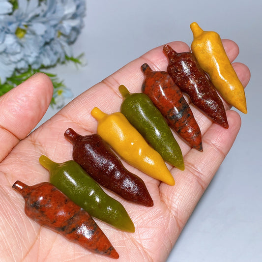 1.9" Crystal Chili Carving Crystal Healing Bulk Wholesale