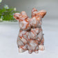 2.4" Crystal Rabbit Family Carvings Bulk Wholesale