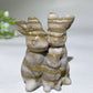 2.4" Crystal Rabbit Family Carvings Bulk Wholesale