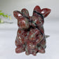 2.4" Crystal Rabbit Family Carvings Bulk Wholesale
