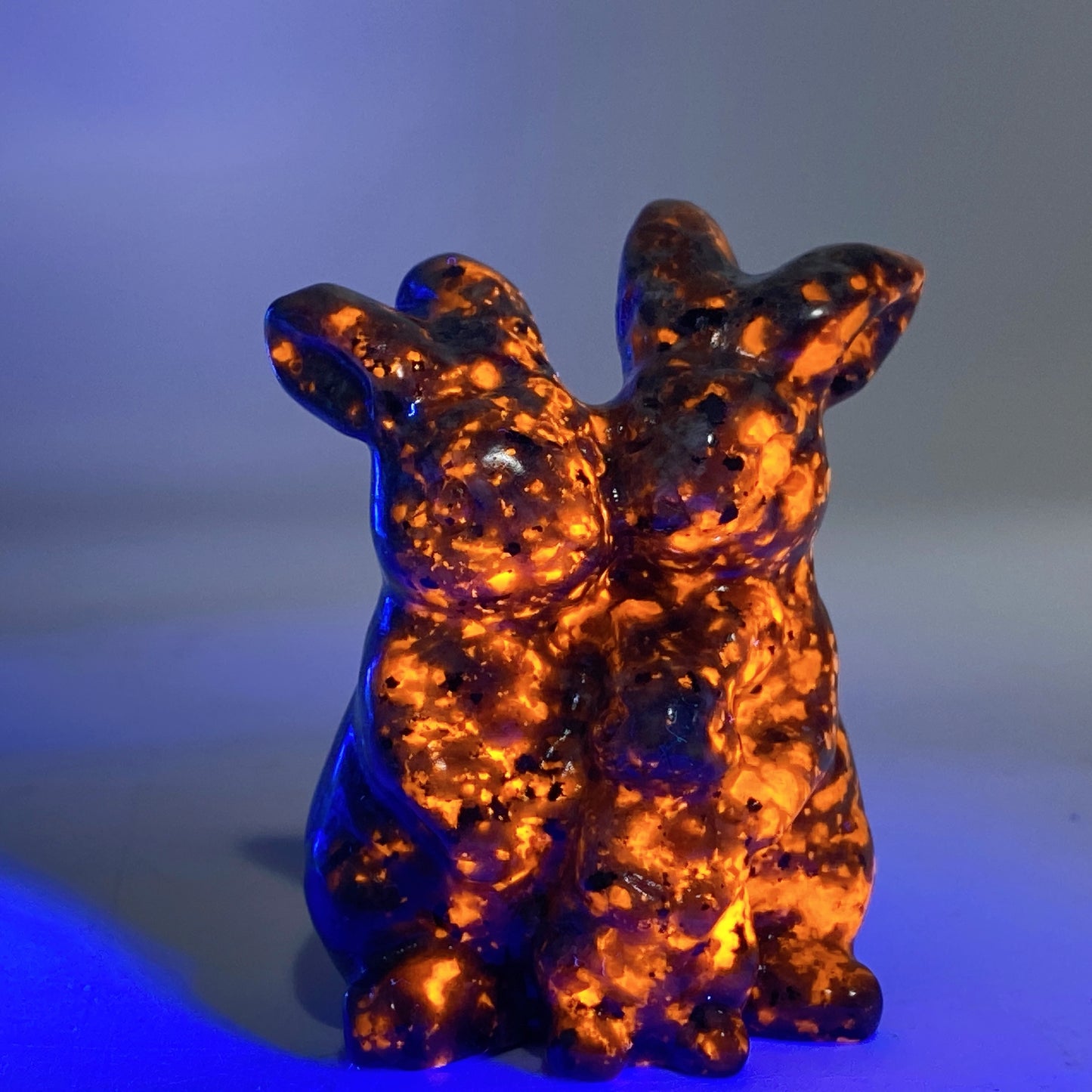 2.4" Crystal Rabbit Family Carvings Bulk Wholesale