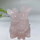 2.4" Crystal Rabbit Family Carvings Bulk Wholesale
