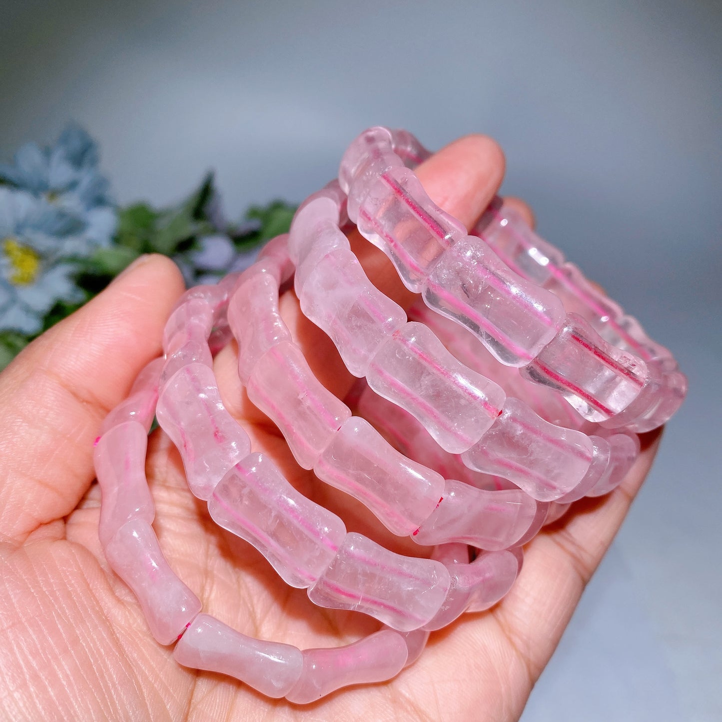 17mm Crystal Bamboo Shape Bangle Crystal Healing Bulk Wholsale
