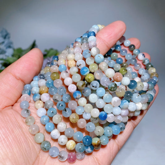 6mm Morganite Bracelet Crystal Healing Bulk Wholesale