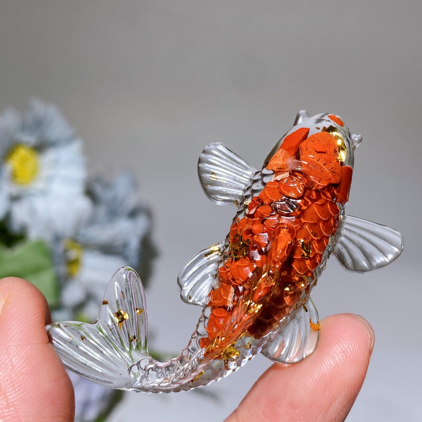 Resin Fish Infused Crystal Chips Carving Crystal Healing Bulk Wholesale
