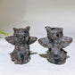 2.1" Black Obsidian Yooperlite Cat with Wings Crystal Carving Bulk Wholesale