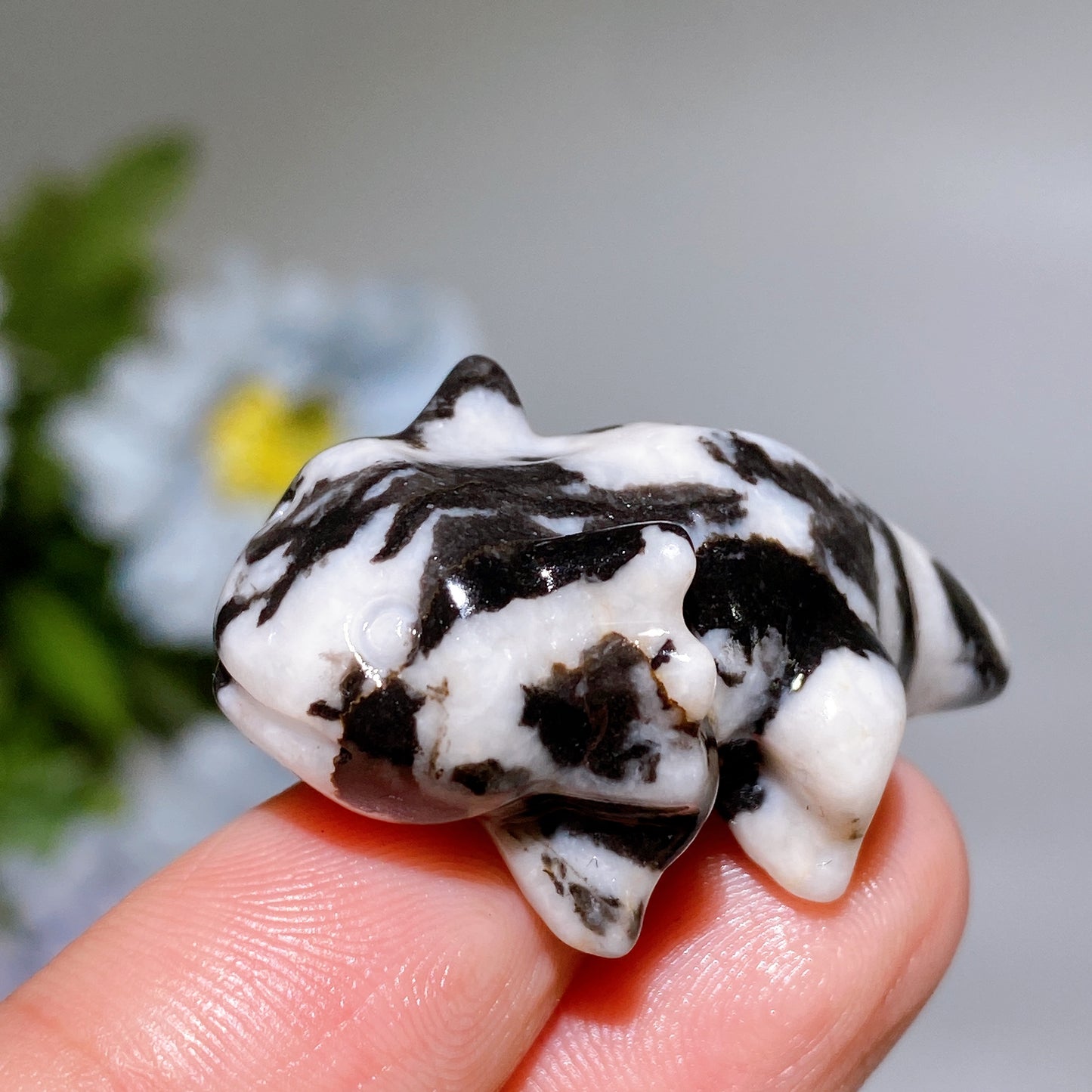 1.5" Zebra Jasper Salamander Carving Crystal Healing Bulk Wholesale