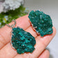 Raw Dioptase Pendant with Chain Necklace Crystal Healing Bulk Wholesale