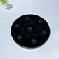 Crystal Points with Obsidian Round Plate Carving Crystal Healing Bulk Wholesale