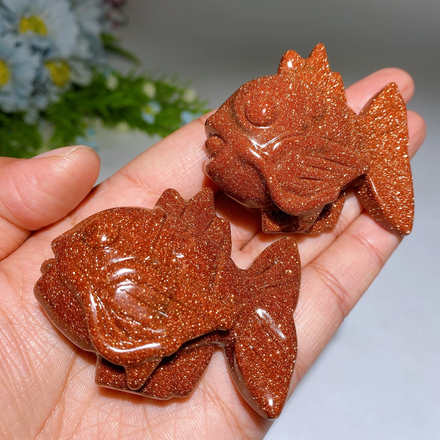 2.3" Golden Sandstone Fish Bulk Wholesale