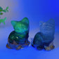 1.8"-2.1" UV Reactive Volvanic Agate Turtle Elephant Cat Wolf Animal Carving Bulk Wholesale