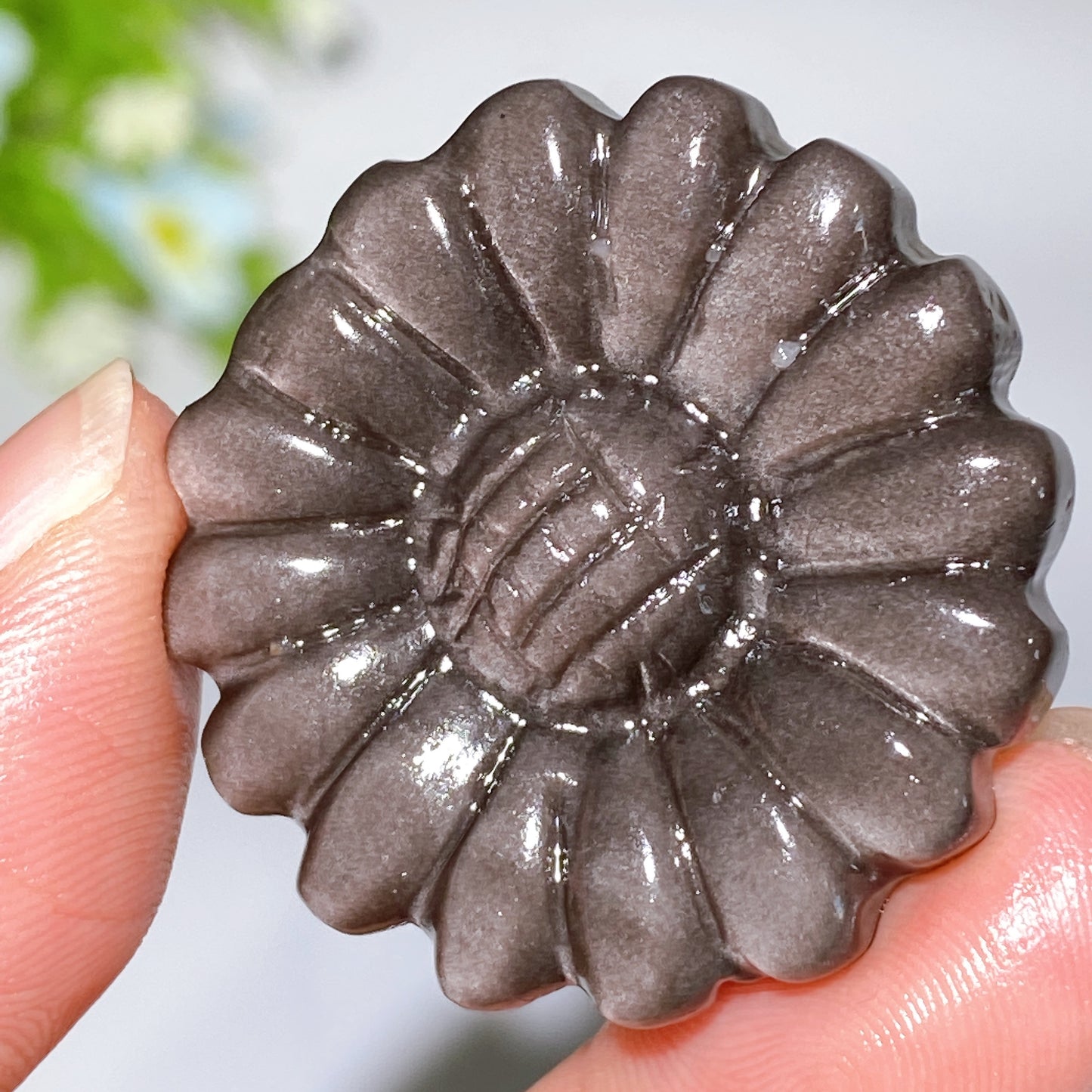 1.3" Crystal Sunflower Carving Bulk Wholesale
