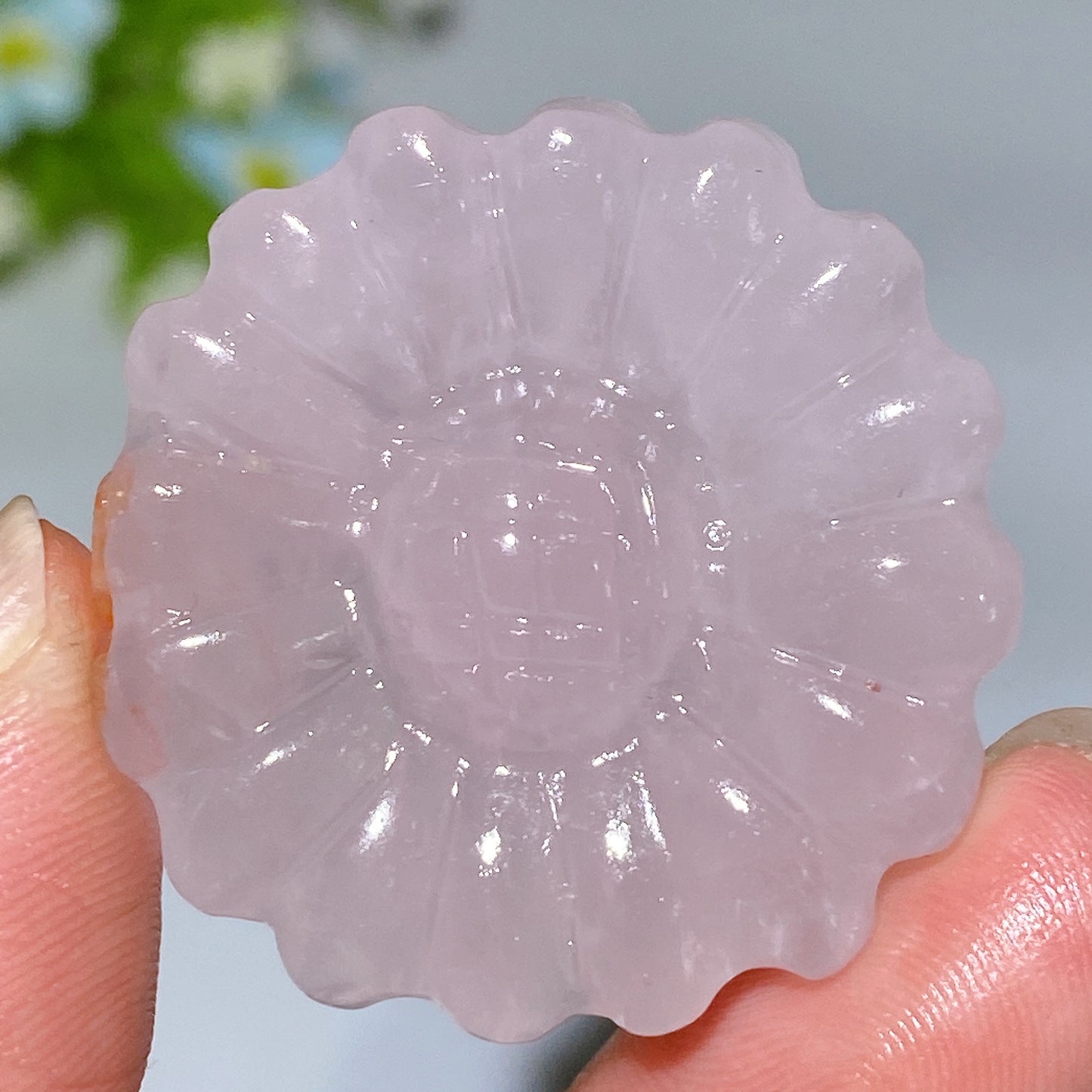 1.3" Crystal Sunflower Carving Bulk Wholesale
