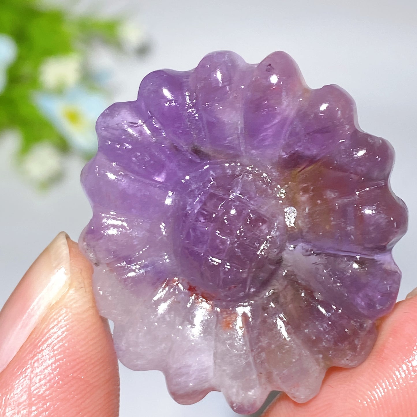 1.3" Crystal Sunflower Carving Bulk Wholesale