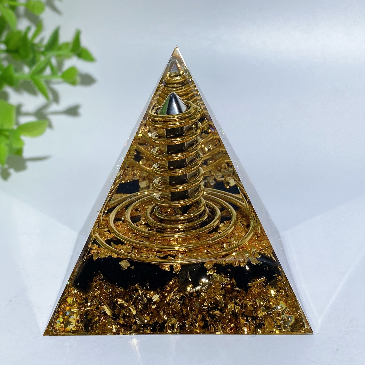 6cm Crystal Chips Resin Orgone Pyramid Carving Crystal Healing Bulk Wholesale