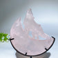 4.0"-4.4" Crystal Wolf On Moon Carving with Stand Bulk Wholesale