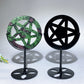 3.8" Crystal Pentacle Carving with Stand Bulk Wholesale