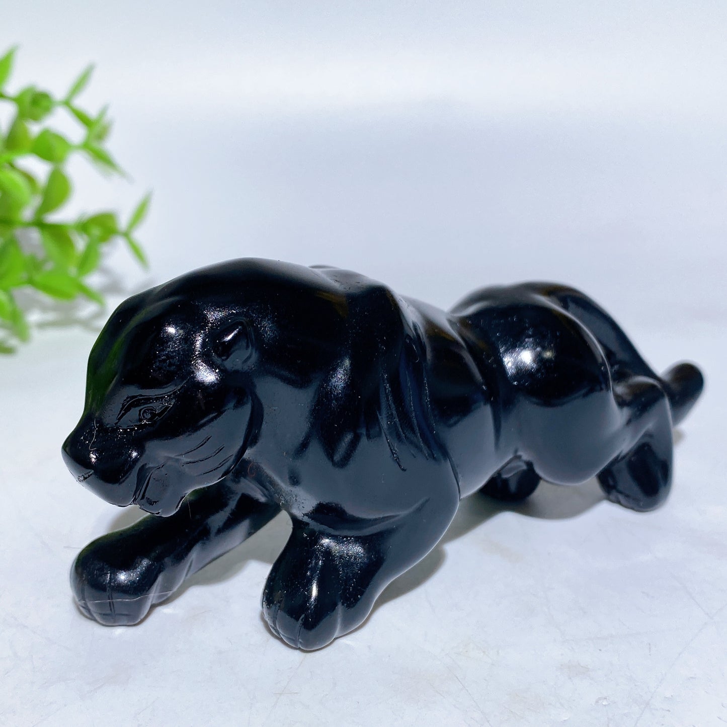 4.5" Crystal Leopard Carving Bulk Wholesale