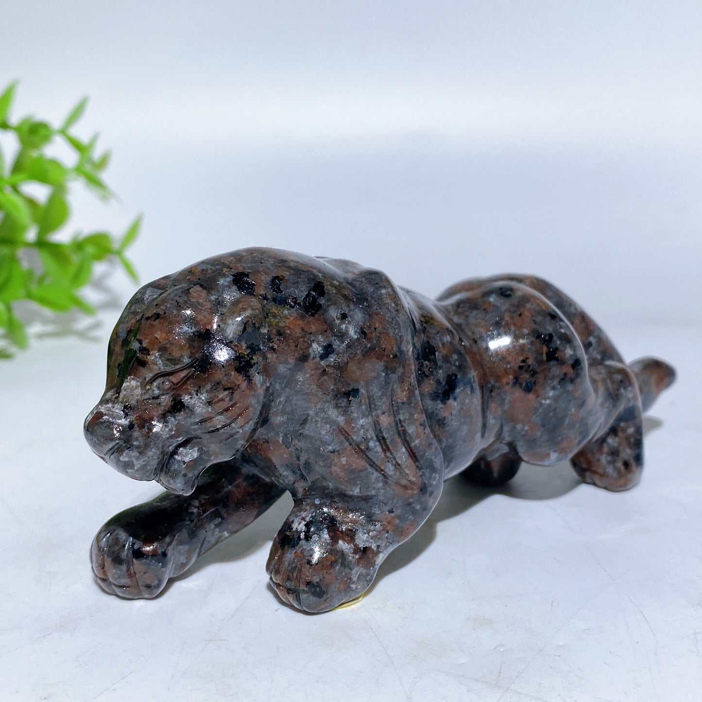 4.5" Crystal Leopard Carving Bulk Wholesale