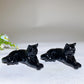 3.0" Black Obsidian Cat Carving Bulk Wholesale
