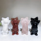 3.8" Crystal Cat Carving Bulk Wholesale