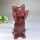 3.8" Crystal Cat Carving Bulk Wholesale