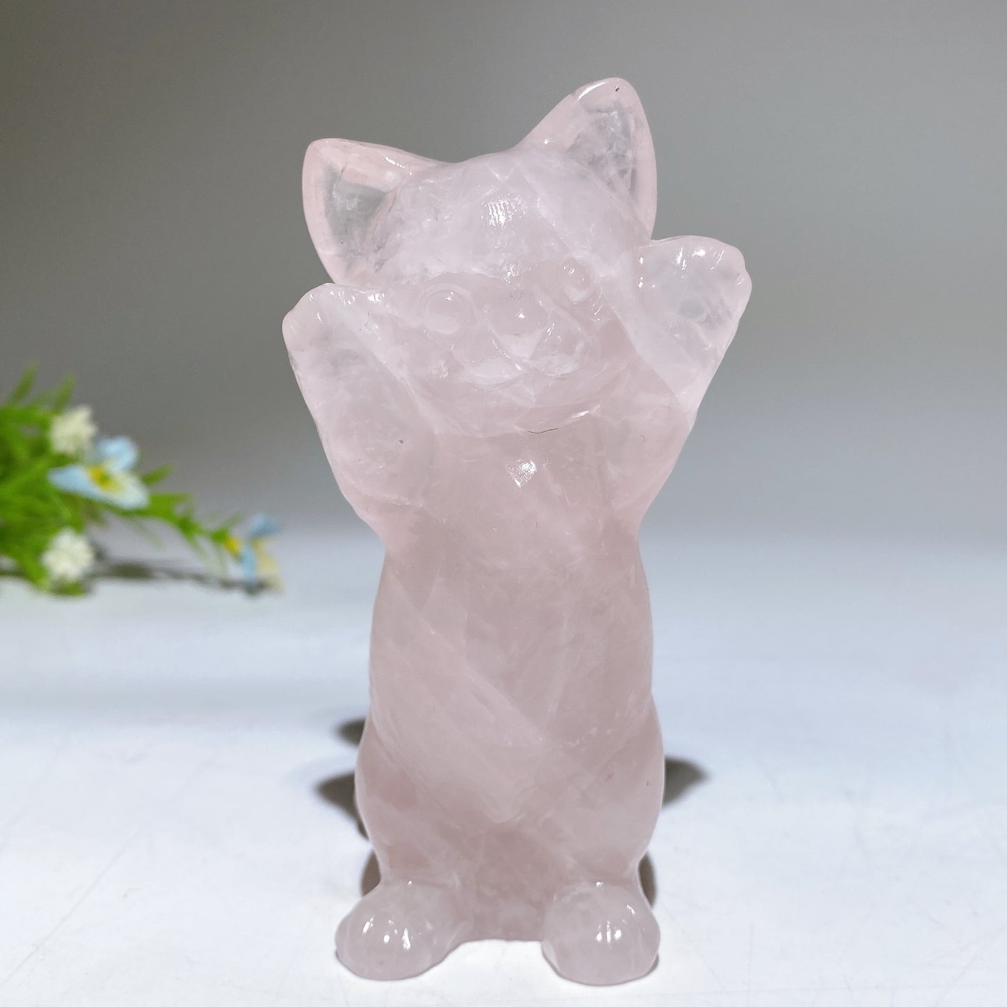 3.8" Crystal Cat Carving Bulk Wholesale
