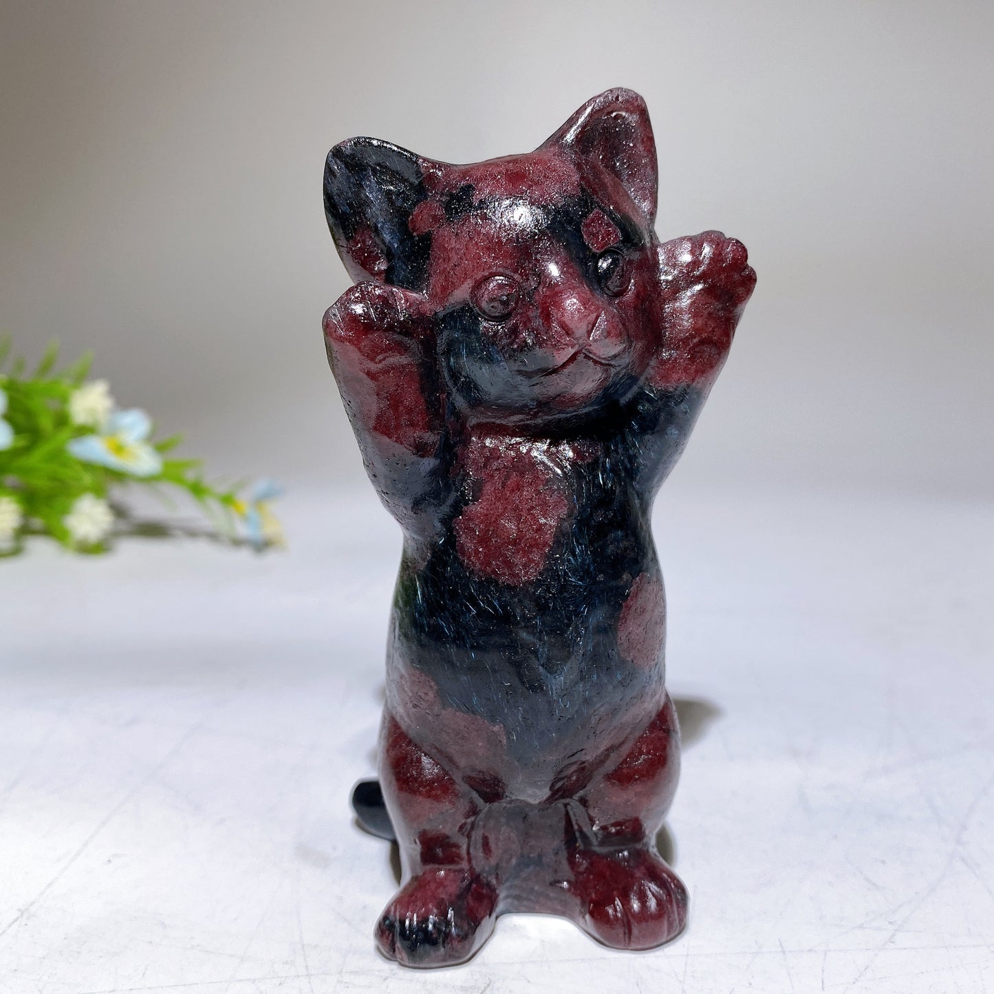 3.8" Crystal Cat Carving Bulk Wholesale