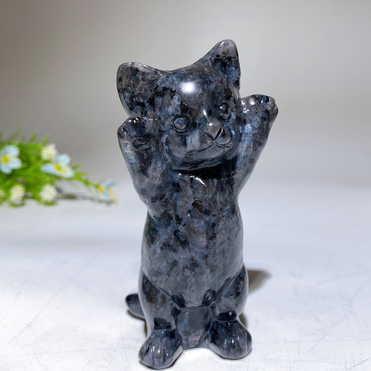3.8" Crystal Cat Carving Bulk Wholesale