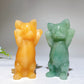 3.8" Crystal Cat Carving Bulk Wholesale