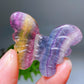 1.6" Rainbow Fluorite Butterfly Carving Bulk Wholesale