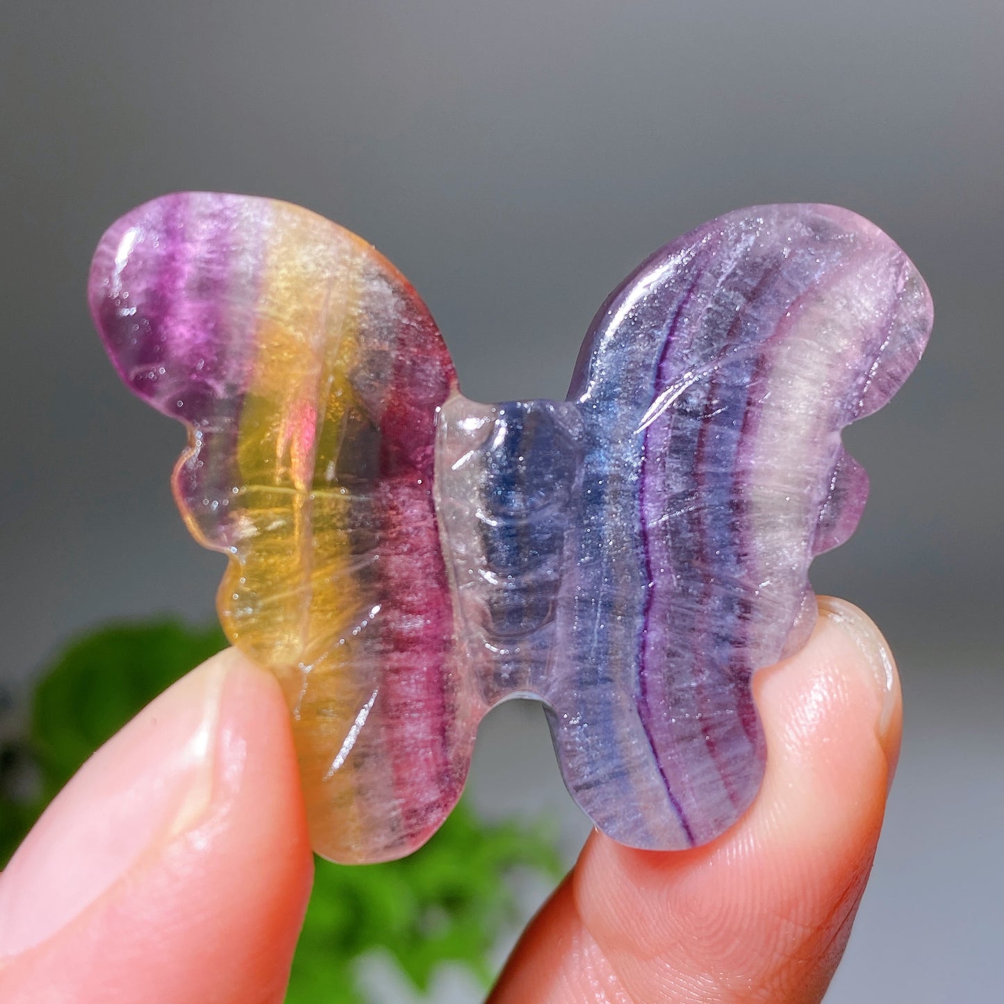 1.6" Rainbow Fluorite Butterfly Carving Bulk Wholesale