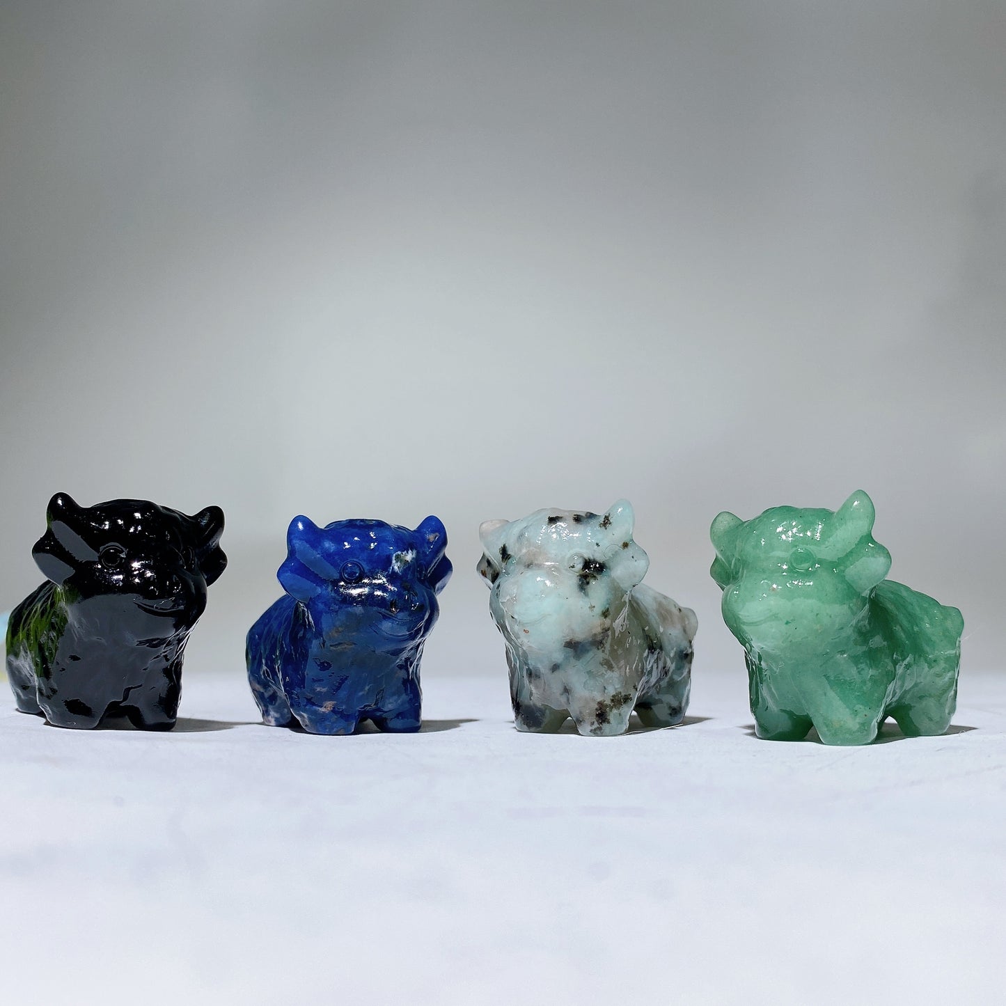 1.5" Crystal Bull Carving Crystal Healing Bulk Wholesale