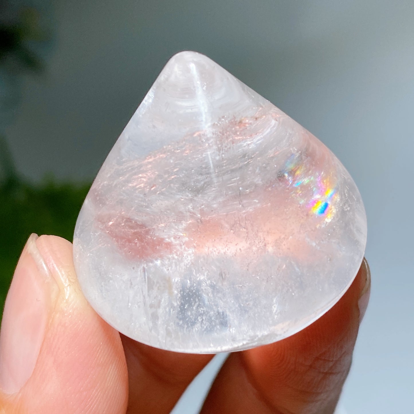 1.3" Clear Quartz Water Drop Carving Crystal Healing Bulk Wholesale