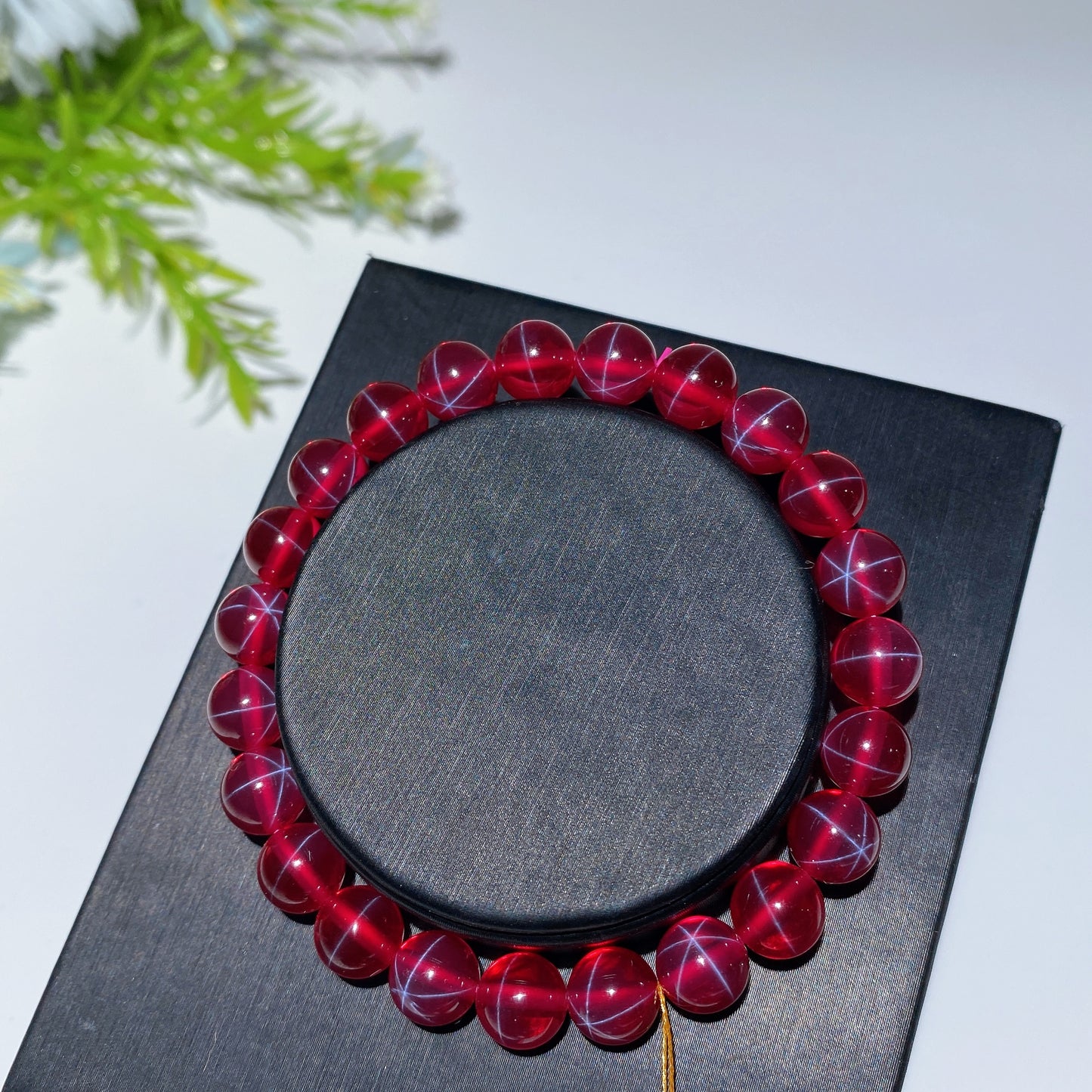 6mm 8mm 10mm UV Reactive Star Ruby Bracelet Crystal Healing Bulk Wholesale