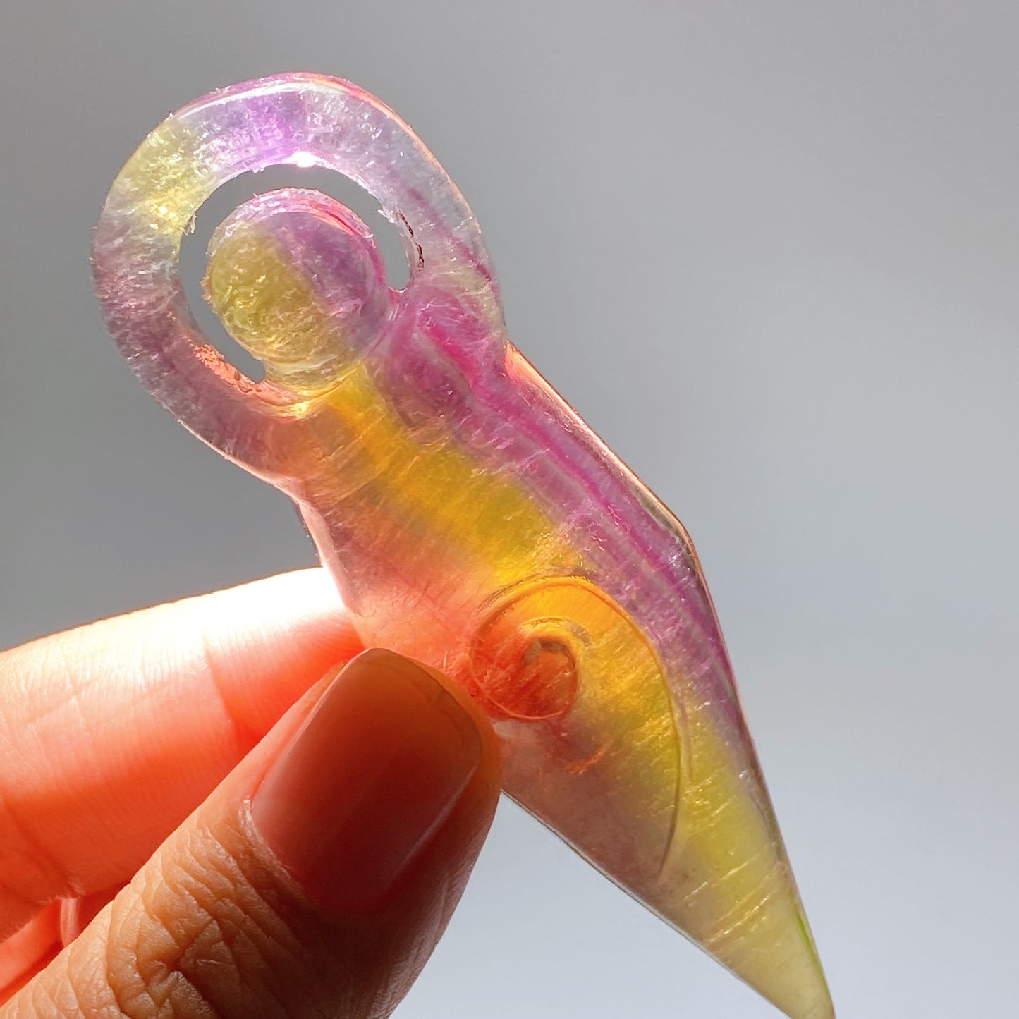 2.9"-3.1" Fluorite Goddess Carving Crystal healing Bulk Wholesale