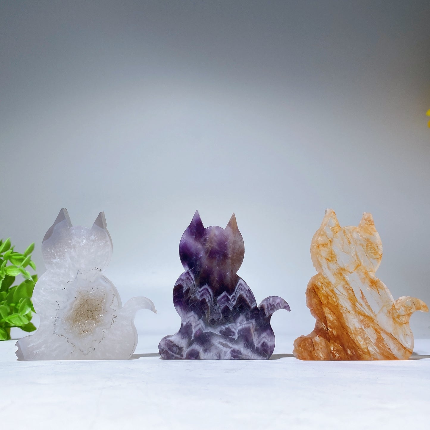 3.0" Crystal Cat Slab Carving Crystal Healing Bulk Wholesale