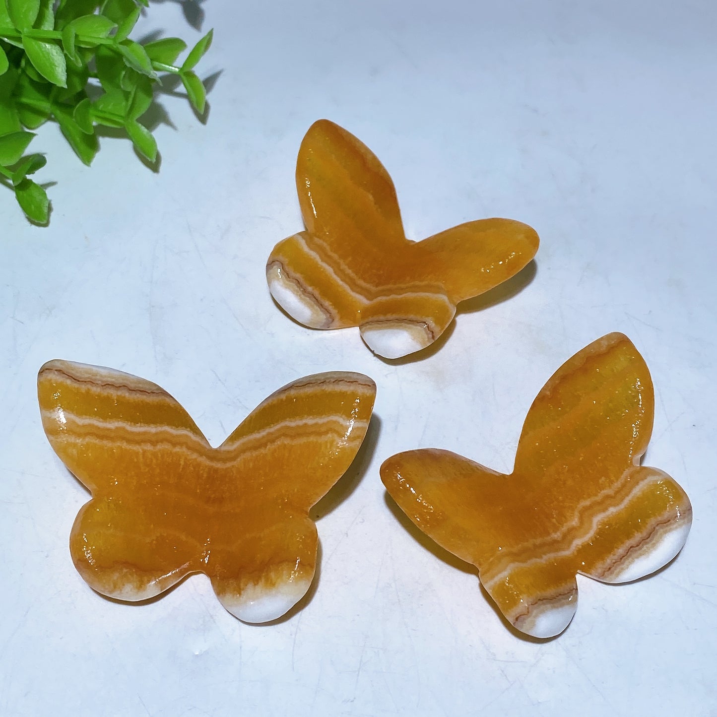 2.3"-2.5" Orange Calcite Butterfly Carving Crystal Healing Bulk Wholesale
