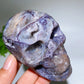 3.0"-3.8" Purple Sphelarite Skull Carving Healing Crystal Bulk Wholesale