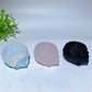 2.1" Opalite Rose Quartz Black Obsidian Hedgehog Carving Crystal Healing Bulk Wholesale