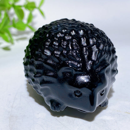 2.1" Opalite Rose Quartz Black Obsidian Hedgehog Carving Crystal Healing Bulk Wholesale