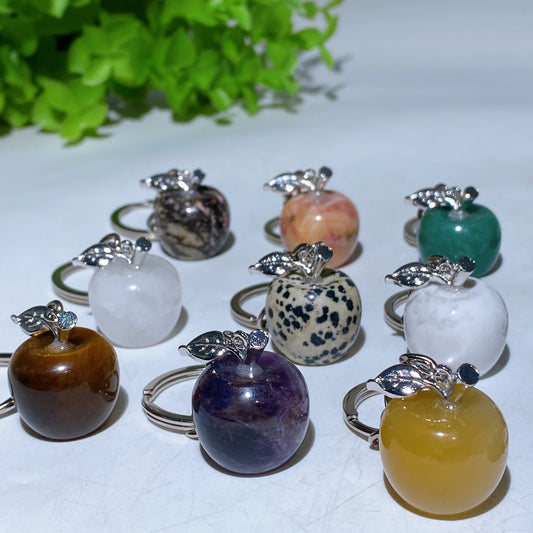 Crystal Apple Key Chain Crystal Healing Bulk Wholesale