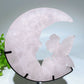 Crystal Fairy on Moon Carving with Stand Crystal Healing Bulk Wholesale