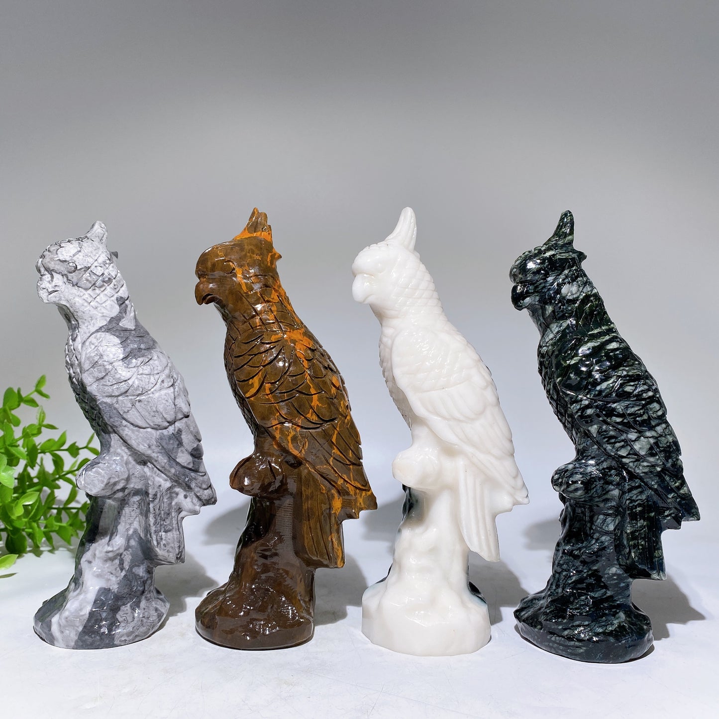 20cm Jade Parrot Crystal Healing Carving Bulk Wholesale